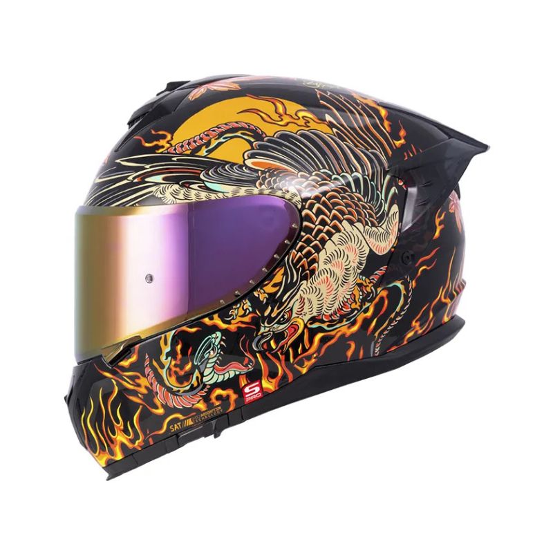 CASCO SHAFT SH-610DV EVO PRO RESURGIMIENTO NEGRO NARANJA