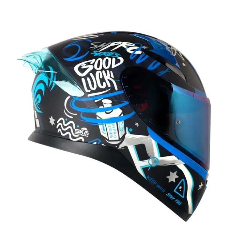 CASCO SHAFT SH-612DV PRO FUNNY MATE NEGRO AZUL IRIDIUM