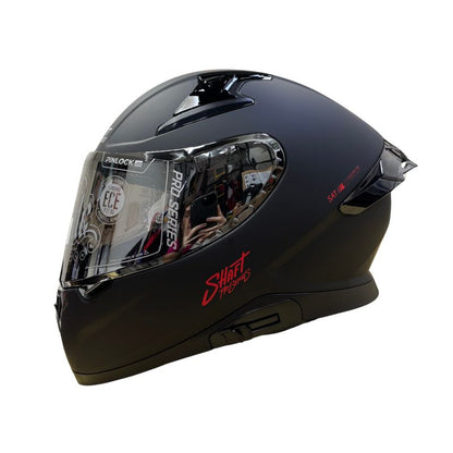 CASCO SHAFT SH-612DV PRO SOLID MATE NEGRO ROJO VISOR IRIDIUM