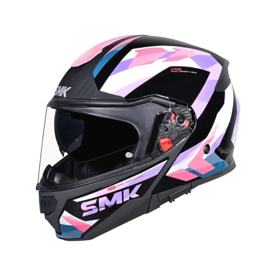 CASCO SMK GULLWING CHARGER NEGRO ROSADO
