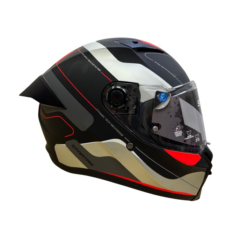 CASCO SPARTAN FENIX ORK MATE NEGRO ROJO