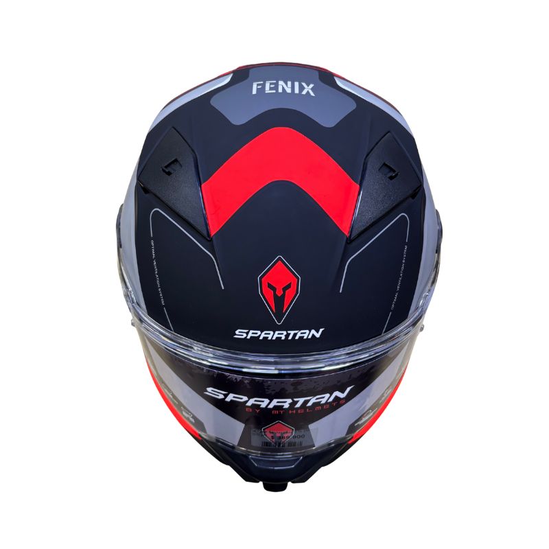 CASCO SPARTAN FENIX ORK MATE NEGRO ROJO