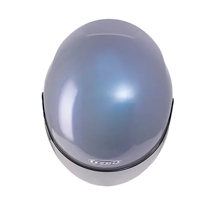 CASCO TECH T10 SOLID CAMALEON VISOR IRIDIUM PLATA