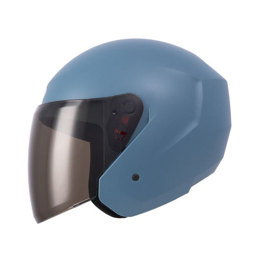 CASCO TECH T10 SOLID MATE AZUL OSCURO VISOR HUMO