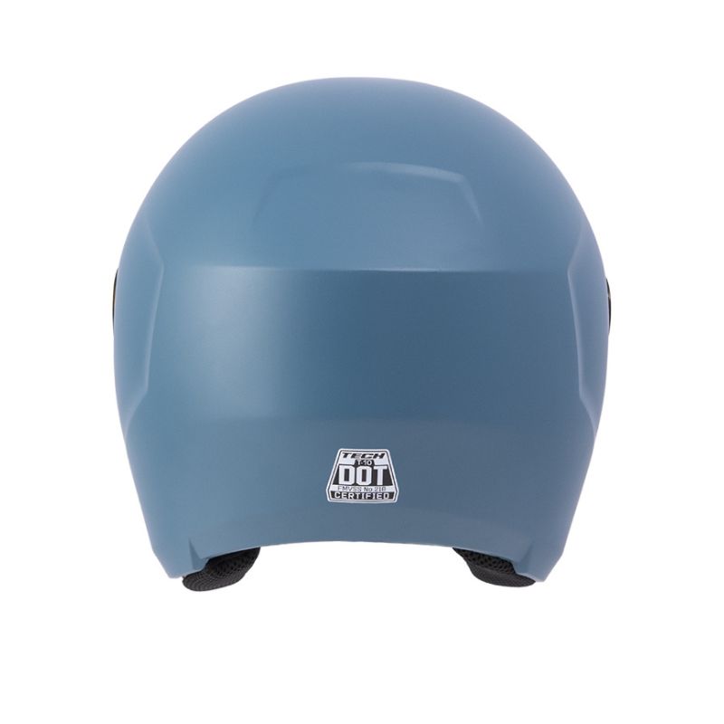 CASCO TECH T10 SOLID MATE AZUL OSCURO VISOR HUMO