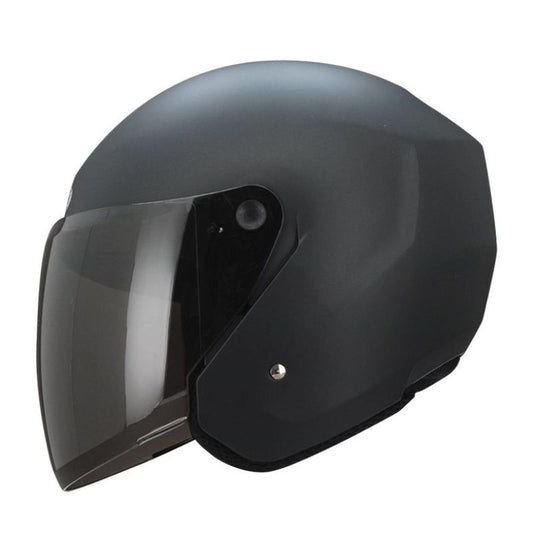 CASCO TECH T10 SOLID MATE NEGRO VISOR HUMO