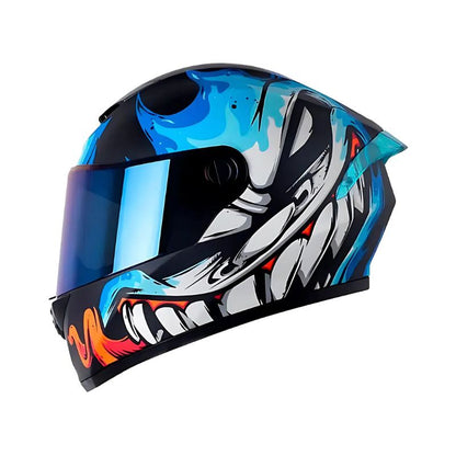CASCO X-ONE 500GT SPITFIRE MATE NEGRO AZUL VISOR AZUL