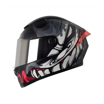 CASCO X-ONE 500GT SPITFIRE MATE NEGRO GRIS VISOR PLATA