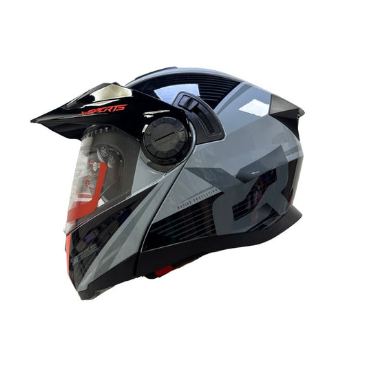 CASCO X-SPORTS 165 MOONK GRIS ROJO