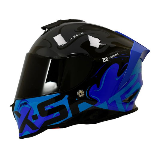 CASCO X-SPORTS V151 ELEMENTS AZUL VISOR HUMO