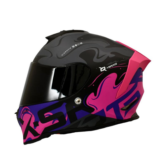 CASCO X-SPORTS V151 ELEMENTS MATE ROSADO VISOR HUMO