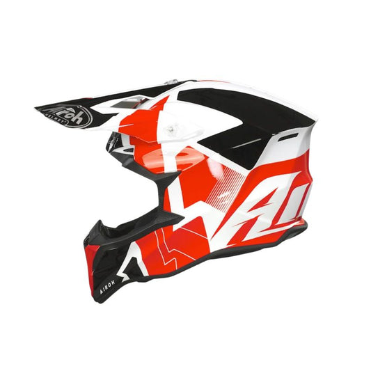 CASCO AIROH WRAAP RAZE ROJO BLANCO