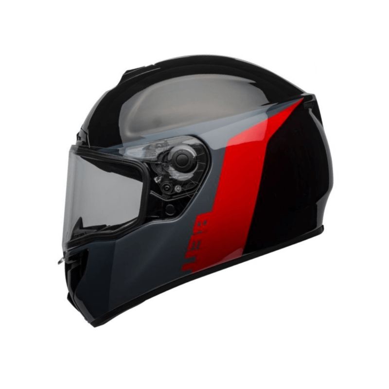 CASCO BELL SRT RAZOR NEGRO GRIS ROJO