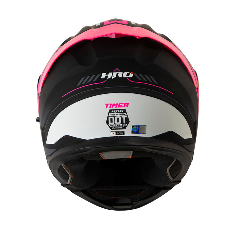 CASCO HRO 3440 DV TIMER MATE NEGRO FUCSIA VISOR IRIDIUM