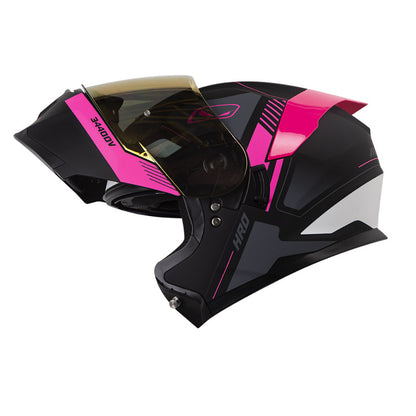 CASCO HRO 3440 DV TIMER MATE NEGRO FUCSIA VISOR IRIDIUM