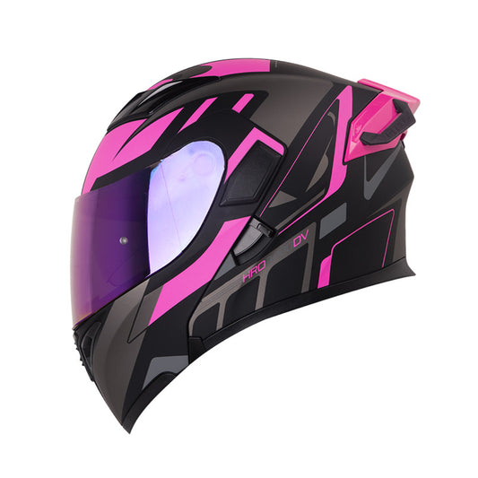 CASCO HRO HRO-3400DV IOQUE MATE NEGRO FUCIA