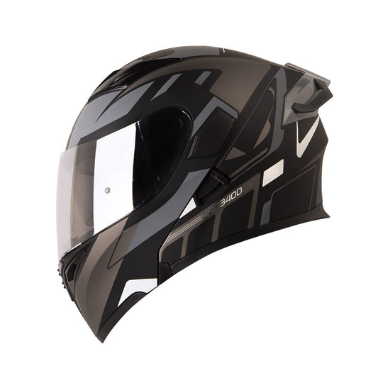 CASCO HRO HRO-3400DV IOQUE MATE NEGRO GRIS