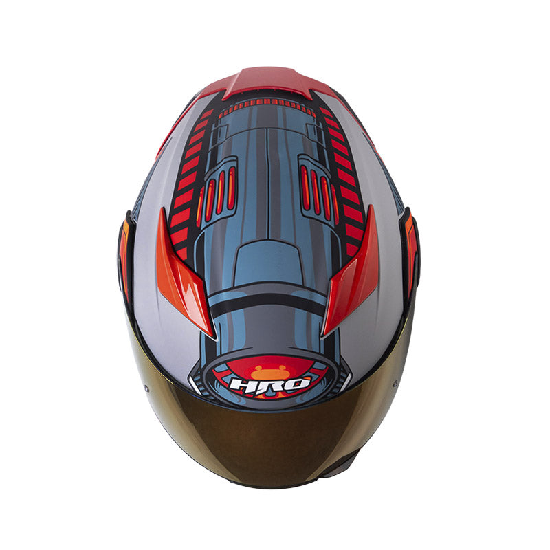 CASCO HRO HRO-3400DV ROVER MATE NEGRO ROJO VISOR IRIDIUM