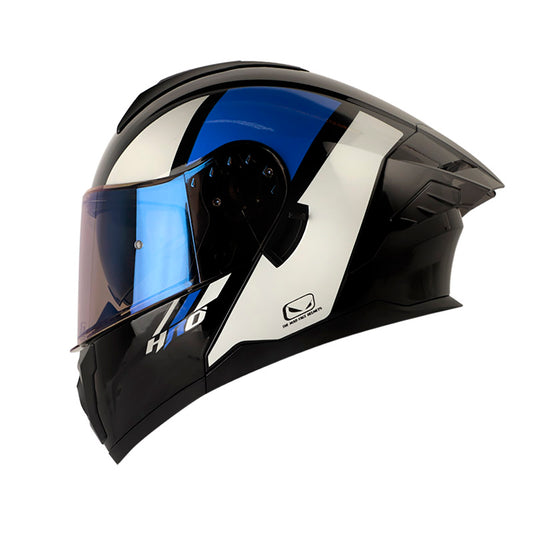 CASCO HRO HRO-3480DV EVO RACESPEC AZUL BLANCO