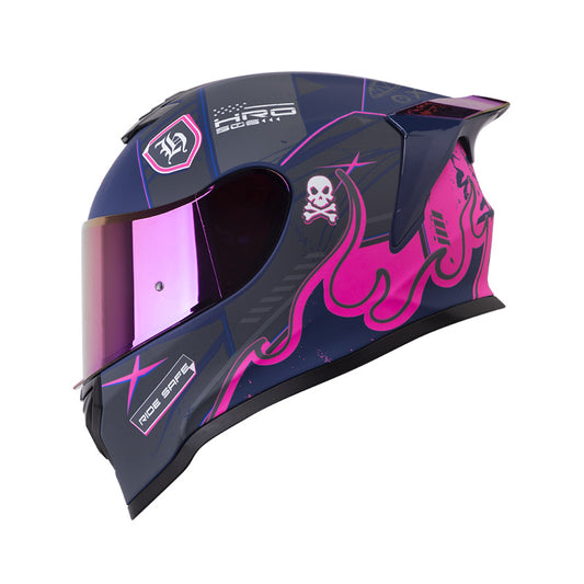 CASCO HRO HRO-506SP CITAX MATE AZUL OSCURO FUCSIA IRIDIUM