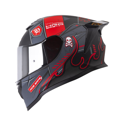 CASCO HRO HRO-506SP CITAX MATE NEGRO ROJO VISOR IRIDIUM