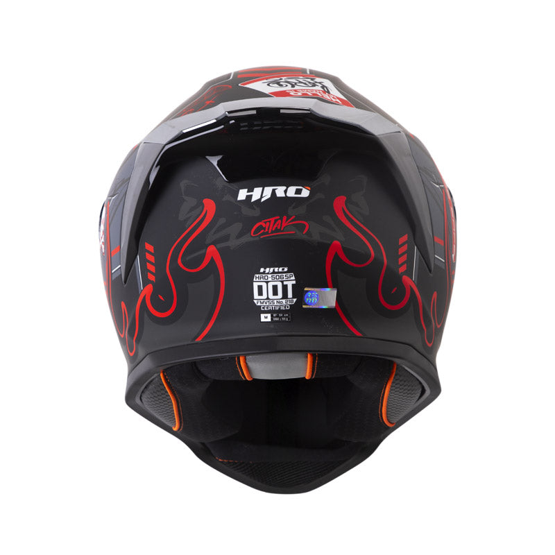 CASCO HRO HRO-506SP CITAX MATE NEGRO ROJO VISOR IRIDIUM