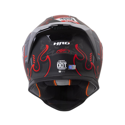 CASCO HRO HRO-506SP CITAX MATE NEGRO ROJO VISOR IRIDIUM