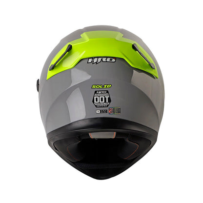 CASCO HRO HRO-514DV SOLID GRIS AMARILLO NEON VISOR IRIDIUM