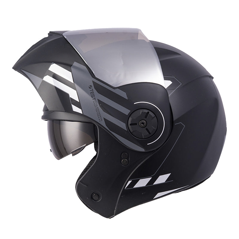 CASCO ICH-3110DV CICU MATE NEGRO FUCSIA VISOR PLATA