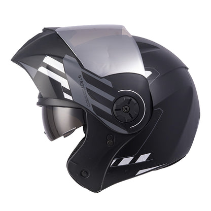 CASCO ICH-3110DV CICU MATE NEGRO FUCSIA VISOR PLATA
