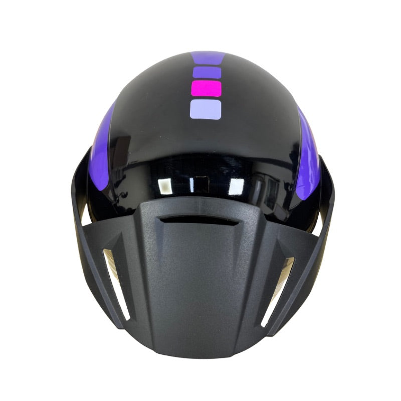 CASCO ICH ICH-102 FLAGGER NEGRO FUCSIA VISOR HUMO