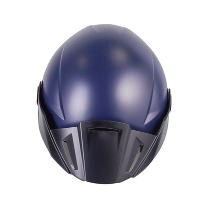 CASCO ICH ICH-102 SOLID AZUL NAVY SILVER VISOR HUMO