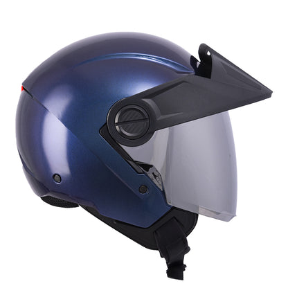 CASCO ICH ICH-102 SOLID CAMALEON AZUL PLATA VISOR HUMO