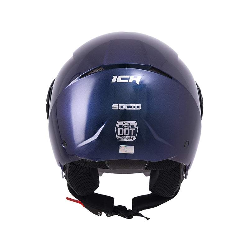 CASCO ICH ICH-102 SOLID CAMALEON AZUL PLATA VISOR HUMO
