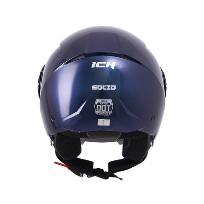 CASCO ICH ICH-102 SOLID CAMALEON AZUL PLATA VISOR HUMO