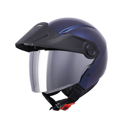 CASCO ICH ICH-102 SOLID CAMALEON AZUL PLATA VISOR HUMO
