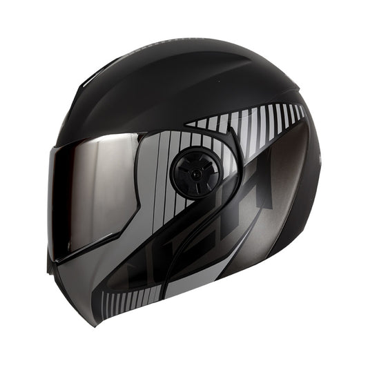 CASCO ICH ICH-3110DV TRAYFORM MATE NEGRO GRIS VISOR PLATA
