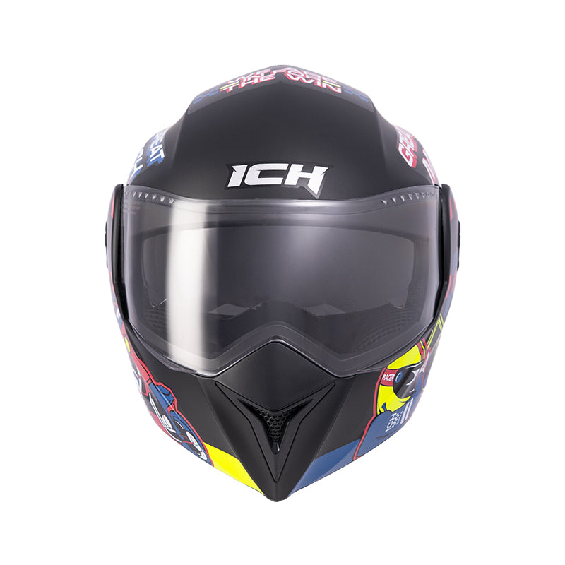 CASCO ICH ICH-3110S ERACER MATE NEGRO AMARILLO NEON