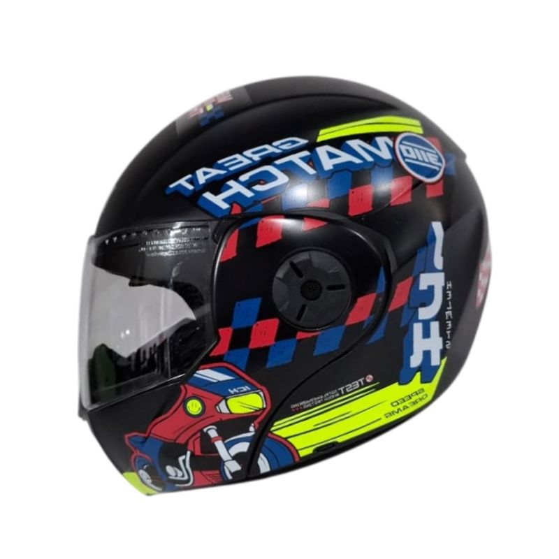 CASCO ICH ICH-3110S ERACER MATE NEGRO AMARILLO NEON
