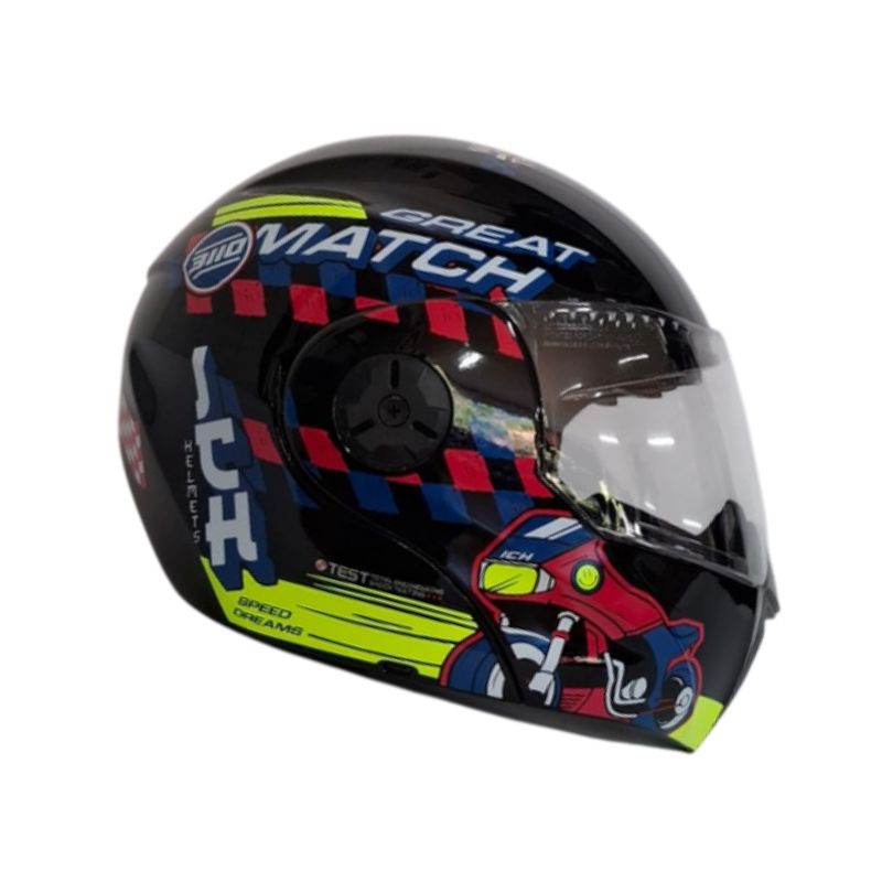 CASCO ICH ICH-3110S ERACER NEGRO AMARILLO NEON