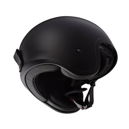 CASCO LS2 OF599 SPITFIRE II SOLID MATE NEGRO VISOR HUMO