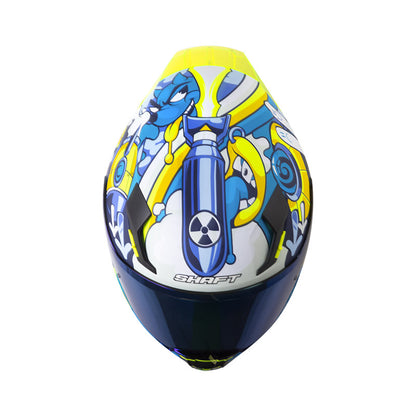 CASCO SHAFT SH-562 R DREAMS MATE AZUL AMERILLO NEON IRIDIUM