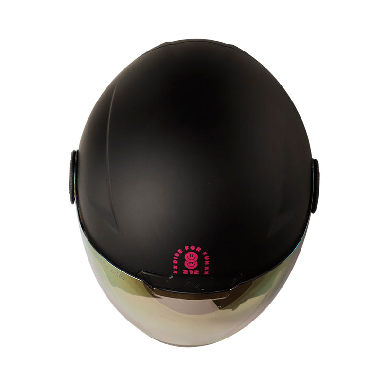 CASCO SHAFT SH-212 SOLID NEGRO FUCSIA VISOR HUMO CLARO