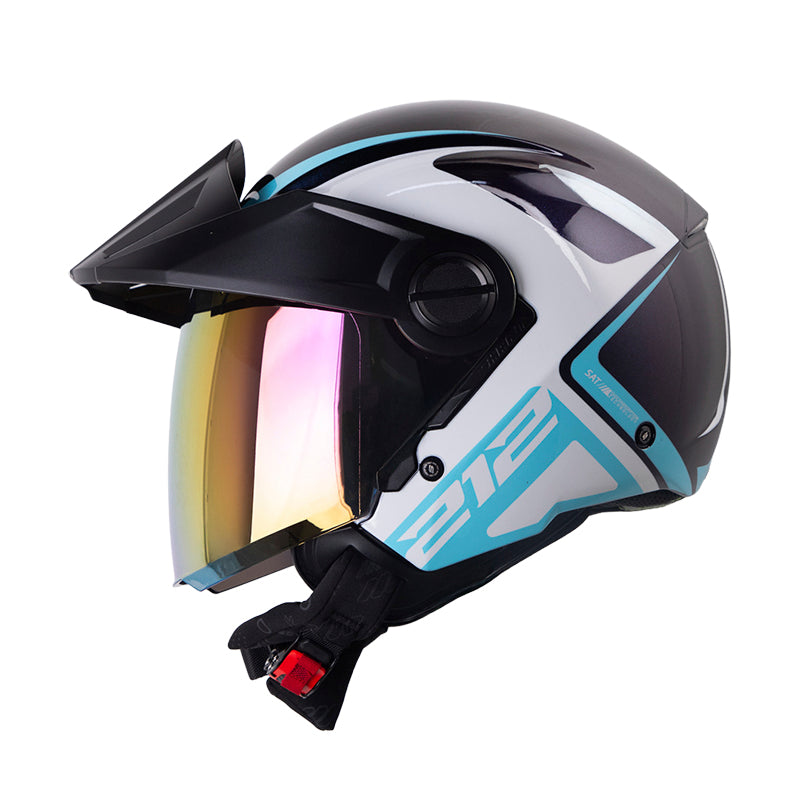 CASCO SHAFT SH-212 SPIFIX CAMALEON BLANCO VISOR IRIDIUM