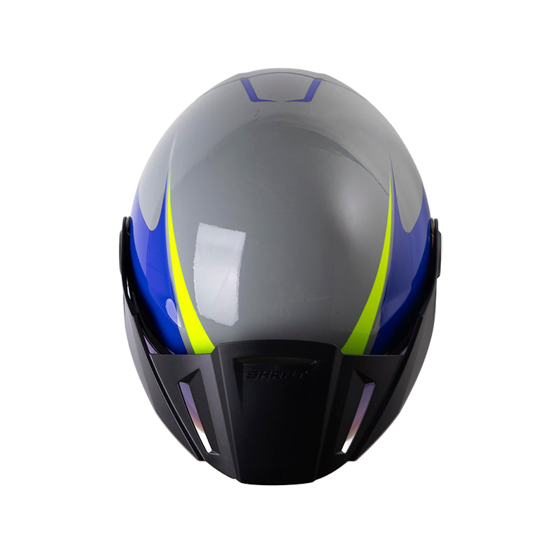CASCO SHAFT SH-212 SPIFIX GRIS AZUL VISOR IRIDIUM