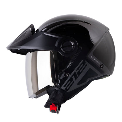 CASCO SHAFT SH-212 SPIFIX GRIS OSCURO NEGRO VISOR IRIDIUM