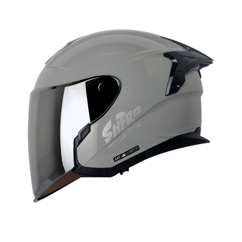 CASCO SHAFT SH-240DV PRO SOLID GRIS PLATA VISOR IRIDIUM