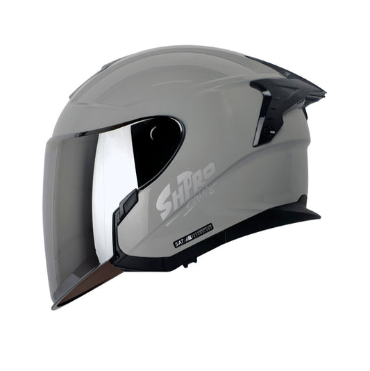 CASCO SHAFT SH-240DV PRO SOLID GRIS PLATA VISOR IRIDIUM