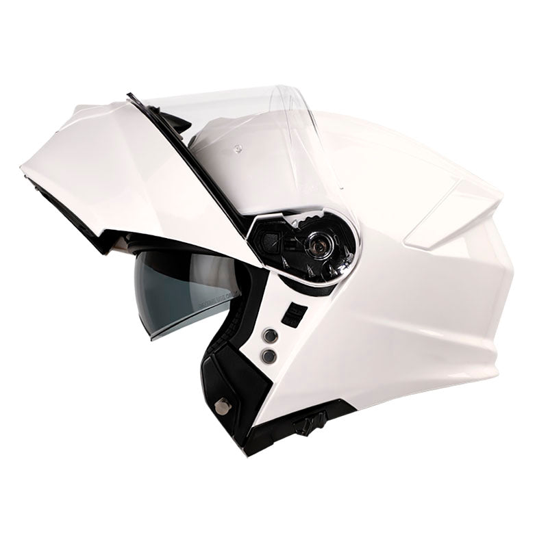CASCO SHAFT SH-4000DV PRO SOLID BLANCO PLATA VISOR IRIDIUM