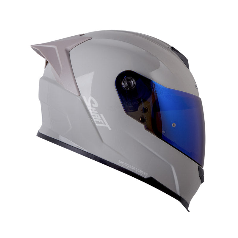 CASCO SHAFT SH-502SP SOLID GRIS CLARO BLANCO VISOR IRIDIUM